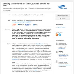 persberichtSamsung SuperSwypers: the fastest journalists on earth (for free) (persbericht)