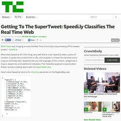 Getting To The SuperTweet: Speedi.ly Classifies The Real Time We