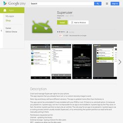 Superuser - Android Apps auf Google Play