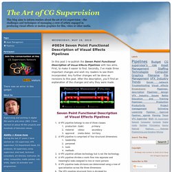 The Art of CG Supervision: #0034 Seven Point Functional Description of Visual Effects Pipelines
