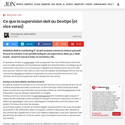 Ce que la supervision doit au DevOps (et vice versa)