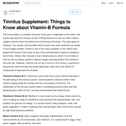 Tinnitus relief dietary supplement