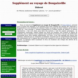 Supplément au voyage de Bougainville - Diderot