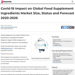 Covid-19 Impact on Global Food Supplement Ingredients Market Size, Status and Forecast 2020-2026