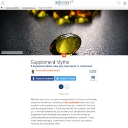 Supplement myths