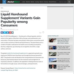 Liquid Horehound Supplement Variants Gain Popularity among Consumers