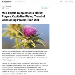 Milk Thistle Supplements Market Players Capitalize Rising Trend of Consuming Protein-Rich Diet