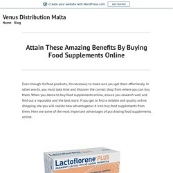 Attain These Amazing Benefits By Buying Food Supplements Online