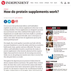 How do protein supplements work?