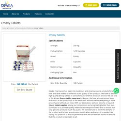Emoxy Tablet Supplier & Exporter in India - Dewka Pharmacon