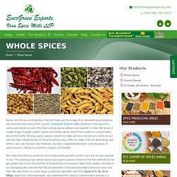 Organic Spices Suppliers & Exporters in India