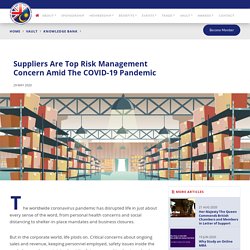 Suppliers Are Top Risk Management Concern Amid The COVID-19 Pandemic