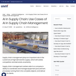 AI in Supply Chain: Use Cases of AI in Supply Chain Management - USM
