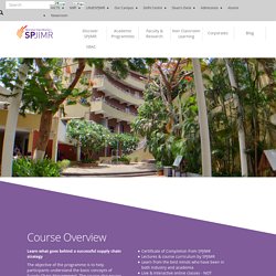 Master's In Supply Chain Management- Top B-school
