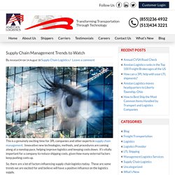Supply Chain Management Trends to Watch