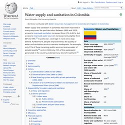 Water supply and sanitation in Colombia