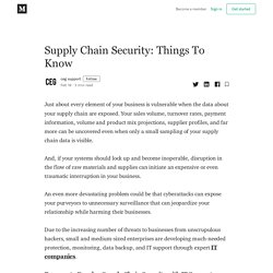 Supply Chain Security: Things To Know