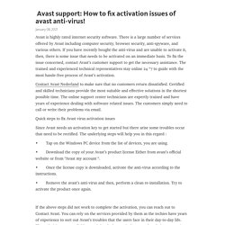  Avast support: How to fix activation issues of avast anti-virus! – Telegraph