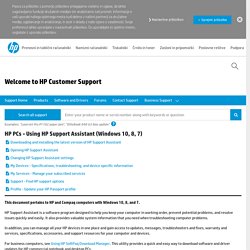 PCs - Using HP Support Assistant (Windows 10, 8, 7)