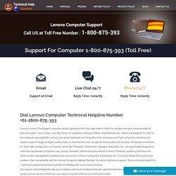 Lenovo Support Number Australia 1800-894-139 Lenovo Computer Support