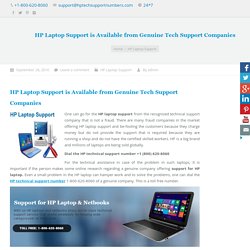 HP Laptop Support is Available from Genuine Tech Support Companies