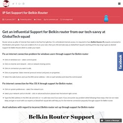 IP Setup Support for Belkin Router