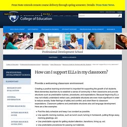 How can I support ELLs in my classroom? — Penn State College of Education