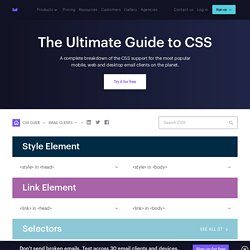Guide to CSS support in email