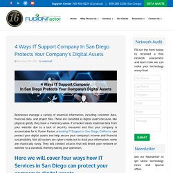 4 Ways IT Support Company In San Diego Protects Your Company’s Digital Assets
