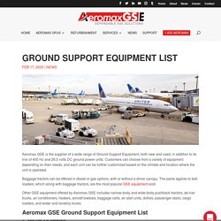 Top Ground Support Equipment List