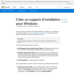 Créer un support d’installation pour Windows - Aide de Windows