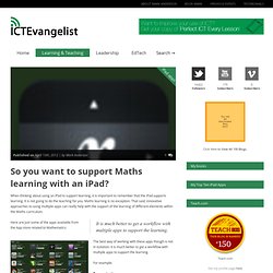 So you want to support Maths learning with an iPad?