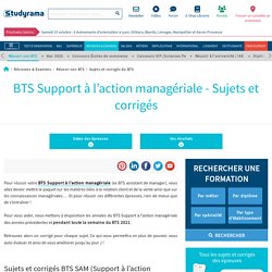 BTS 2020 : Support à l'action managériale (SAM) : sujets et corrigés