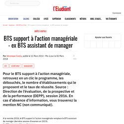 BTS support à l'action managériale - L'Etudiant