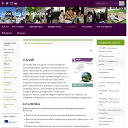 BTS SAM – Support à l’action managériale – Lycée la Martinière Duchère