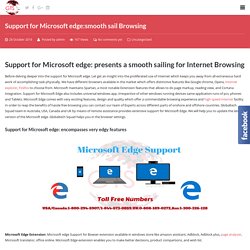 support for microsoft edge USA UK