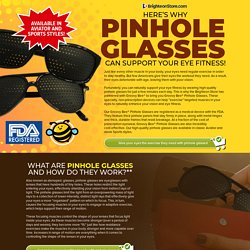 Support your vision naturally with Groovy Bee Pinhole Glasses