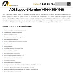 AOL Support Number +1-844-891-1946