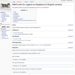 OWFS with i2c support on Raspberry Pi (English version) - Temperatur.nu/m.nu Wiki