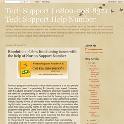 Tech Support Help Number: Resolution of slow functioning issues with the help of Norton Support Number