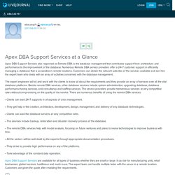 Apex DBA Support Services at a Glance: abacasys1