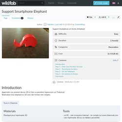 Support Smartphone Elephant - Wikifab