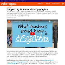 How to Support Students With Dysgraphia