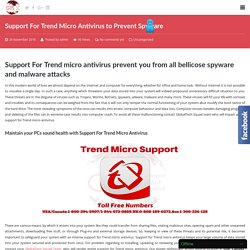 Support for Trend Micro Antivirus