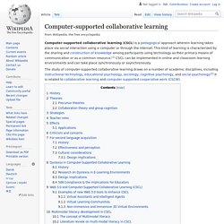 Computer-supported collaborative learning