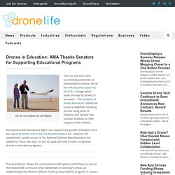 Drones in Education: AMA Thanks Senators for Supporting Educational Programs - DRONELIFE