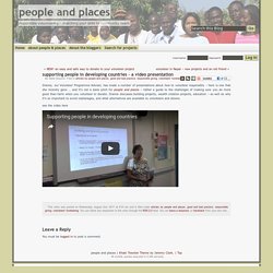 supporting people in developing countries – a video presentation