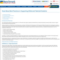 Read About Best Practices in Supporting Gifted and Talented Students - Benchmark Education Storefront