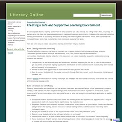 Creating a Safe and Supportive Learning Environment - Literacy Online