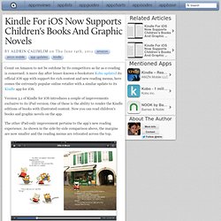 Kindle For iOS Now Supports Children's Books And Graphic Novels